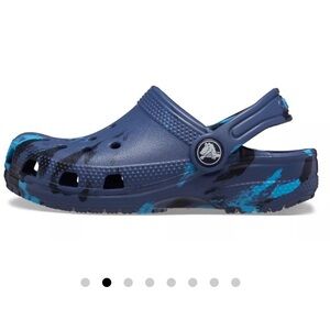 Toddler size 5 blue and Black Clogs